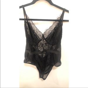 Plus size lace lingerie bodysuit